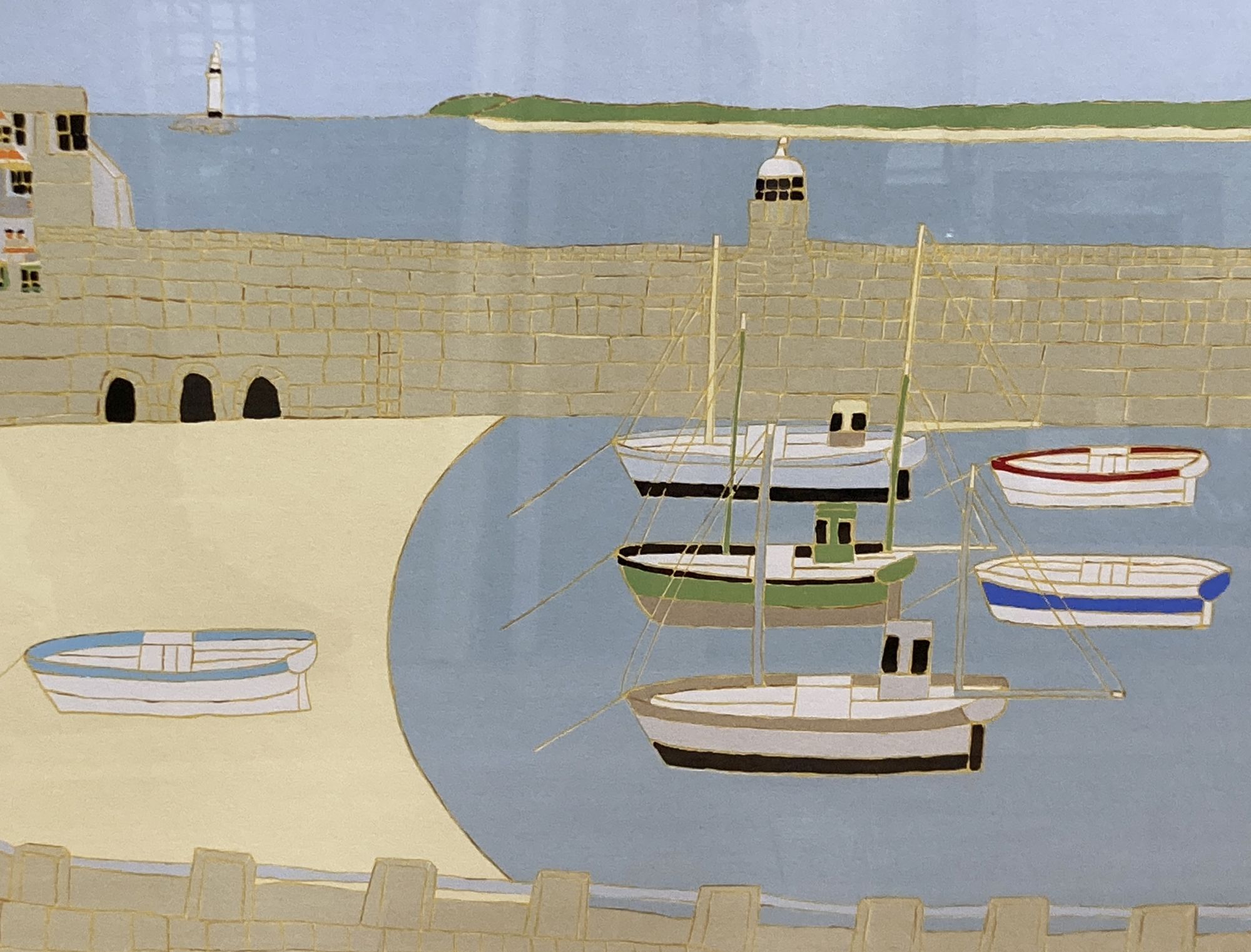 Bryan Pearce (1929-2006), St Ives Society of Artists, Toward Godrevy Facing Smeaton Pier,